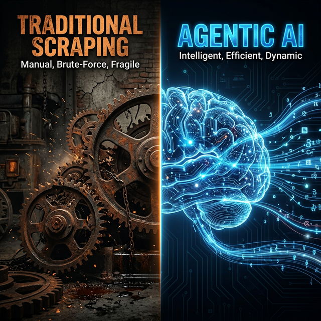 Traditional vs Agentic AI Data Processing