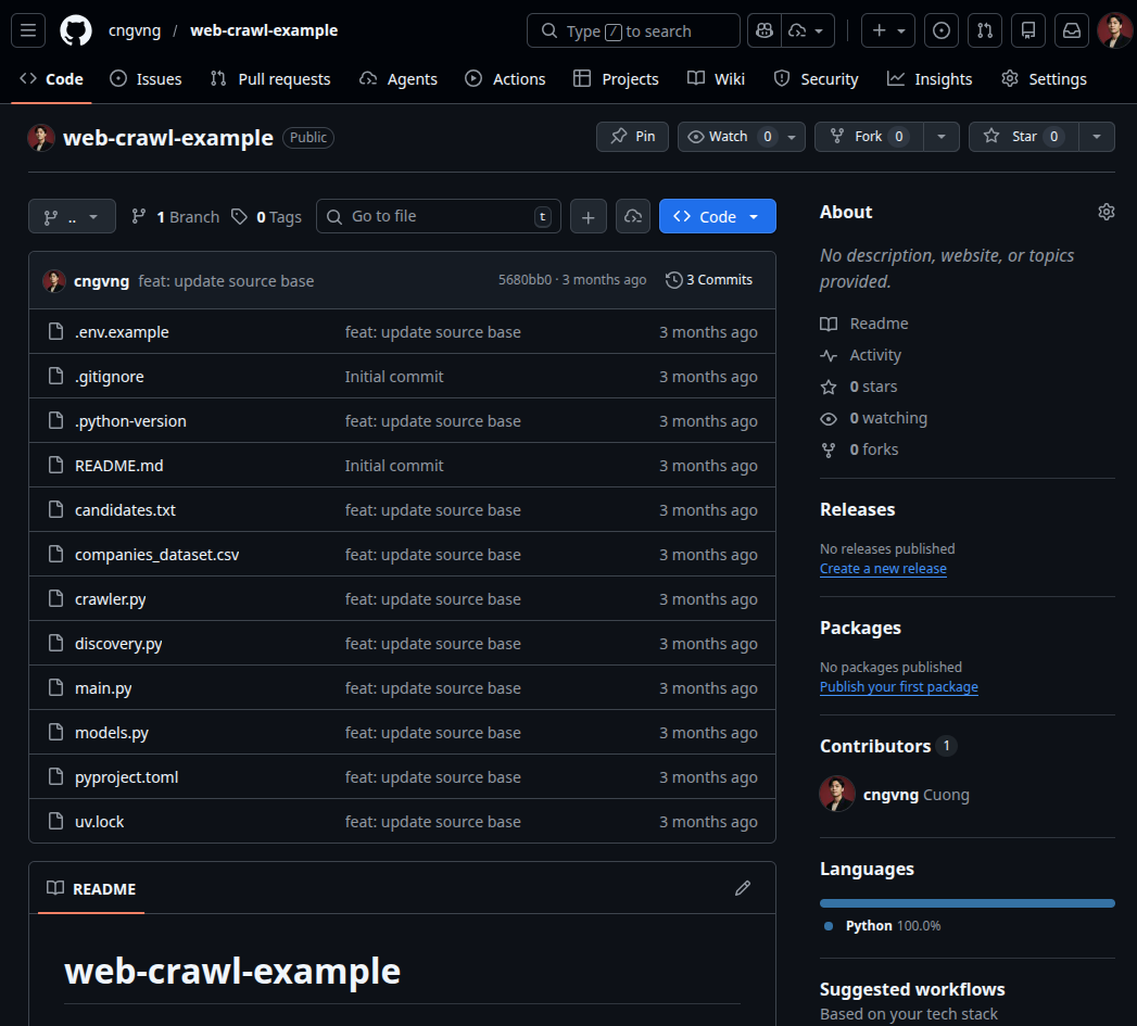 Mockup of GitHub Open Source Repository